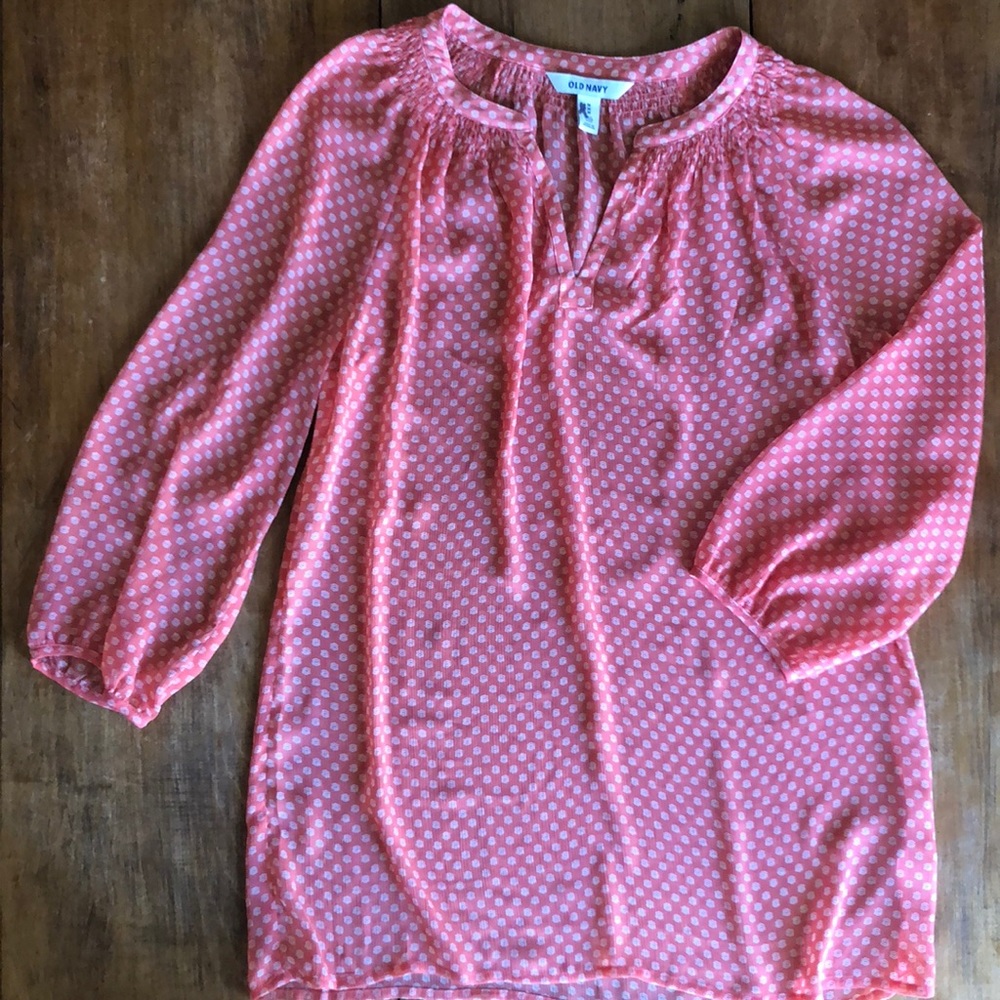 Peach sheer blouse